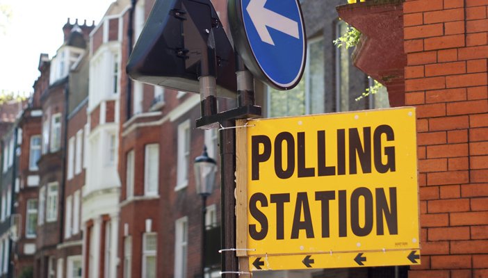 Photograph of a polling station
