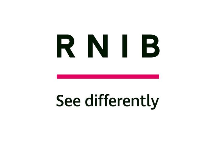 The RNIB logo text reads see differently