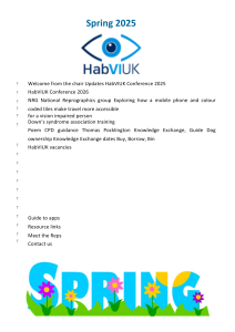 A graphic displaying the cover of the Hab VI UK Spring 2025 newsletter